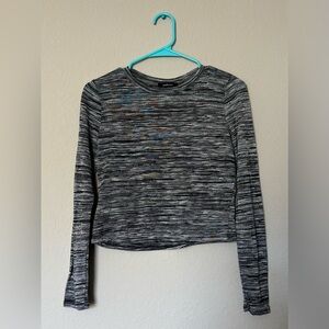 Ambiance Women's Gray Long Sleeve Top Size Medium